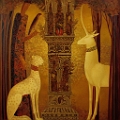 'Unicorn', 120x120cm, mixed media on canvas, London, © April 2013 Timur D'Vatz